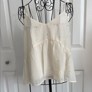 NWT Old Navy Cream Camisole with Embellishments